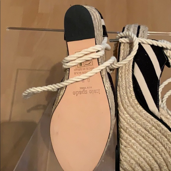 New Kate Spade Lace Up Espadrilles - Picture 3 of 7